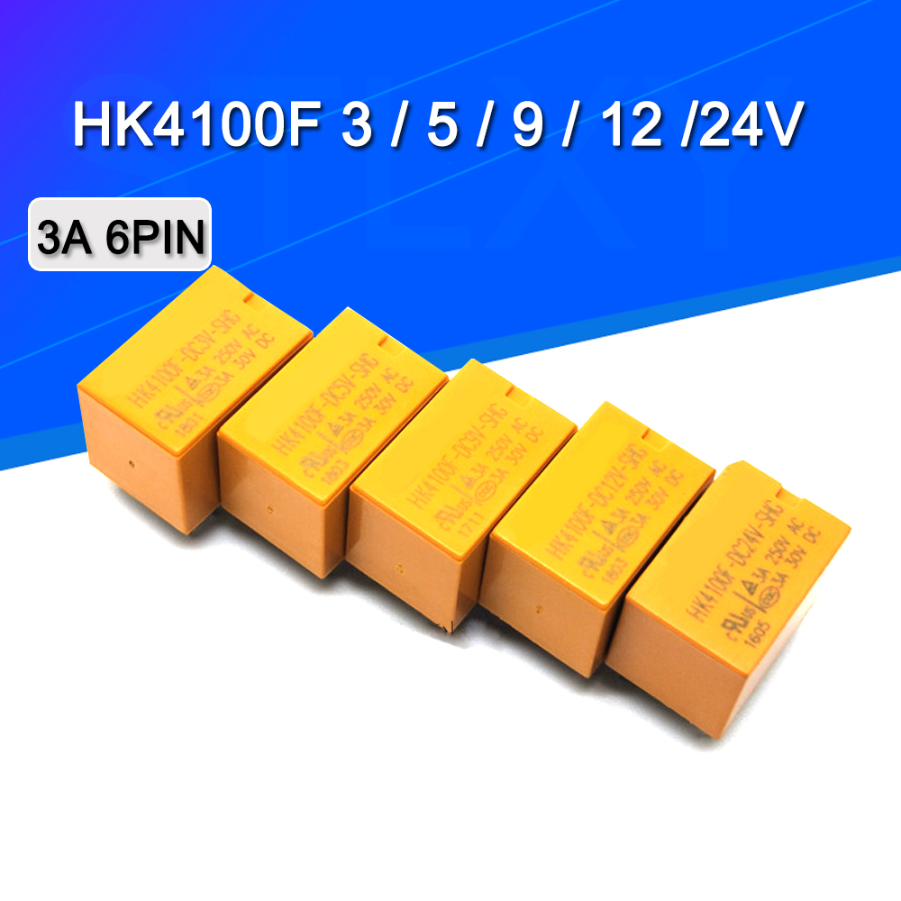 Shelly Relay Module - 5-50PCS Relay HK4100F-DC12V-SHG HK4100F-DC5V-SHG 6 pin