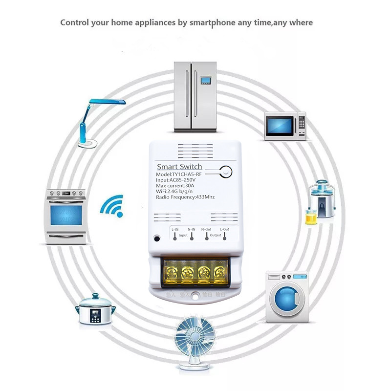 Wifi 30A Relay Module 85-250V  - Home Automation Ideas review and price