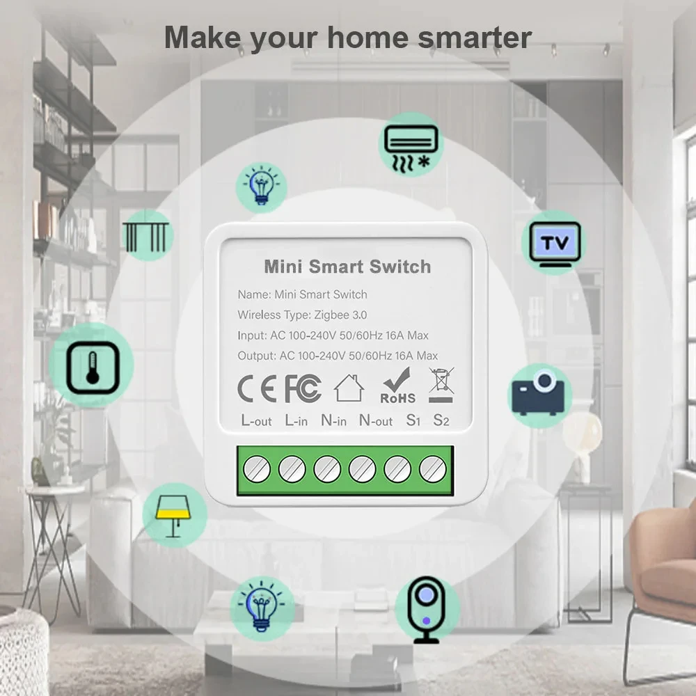 Mini WIFI Zigbee3.0 Smart Swit - Home Automation Diy review and price