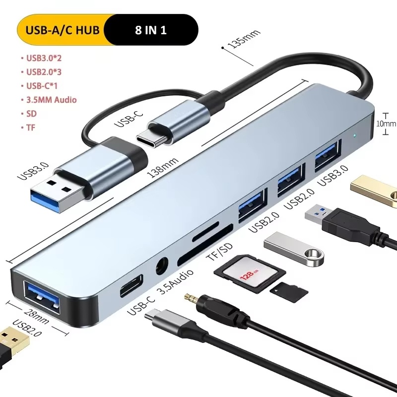 Type C Hub USB Splitter 8 In 1 - Home Assistant Sd review and price